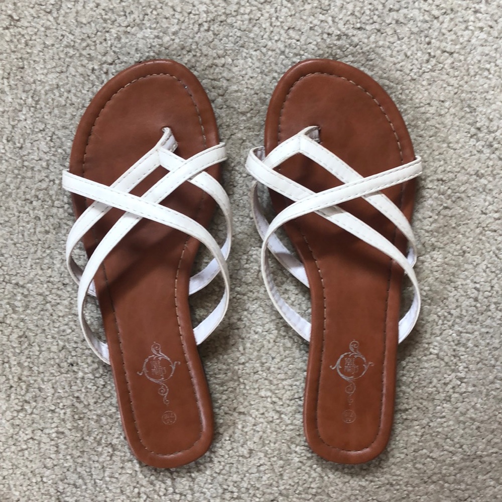 White sandals